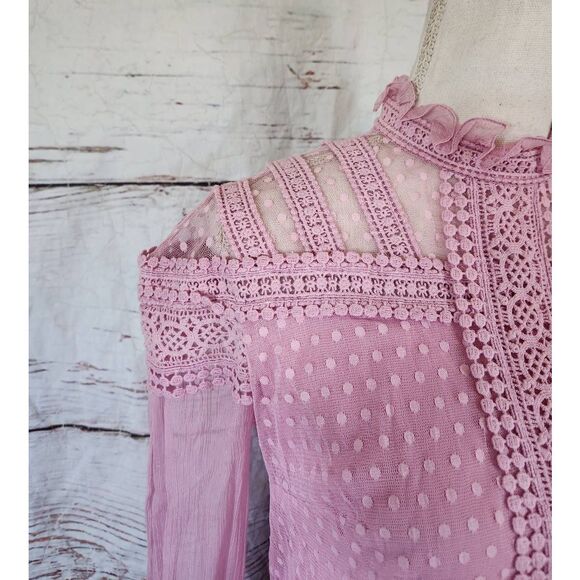 Anthropologie ATSU Priscilla Embroidered Blouse Size 2 - Picture 6 of 8